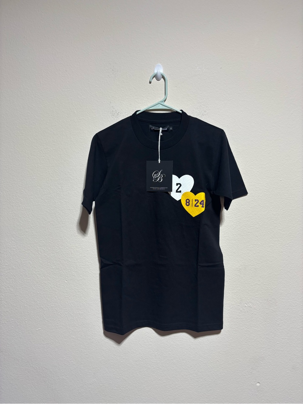 Sloan and Bennett Tee with White & Yellow Hearts